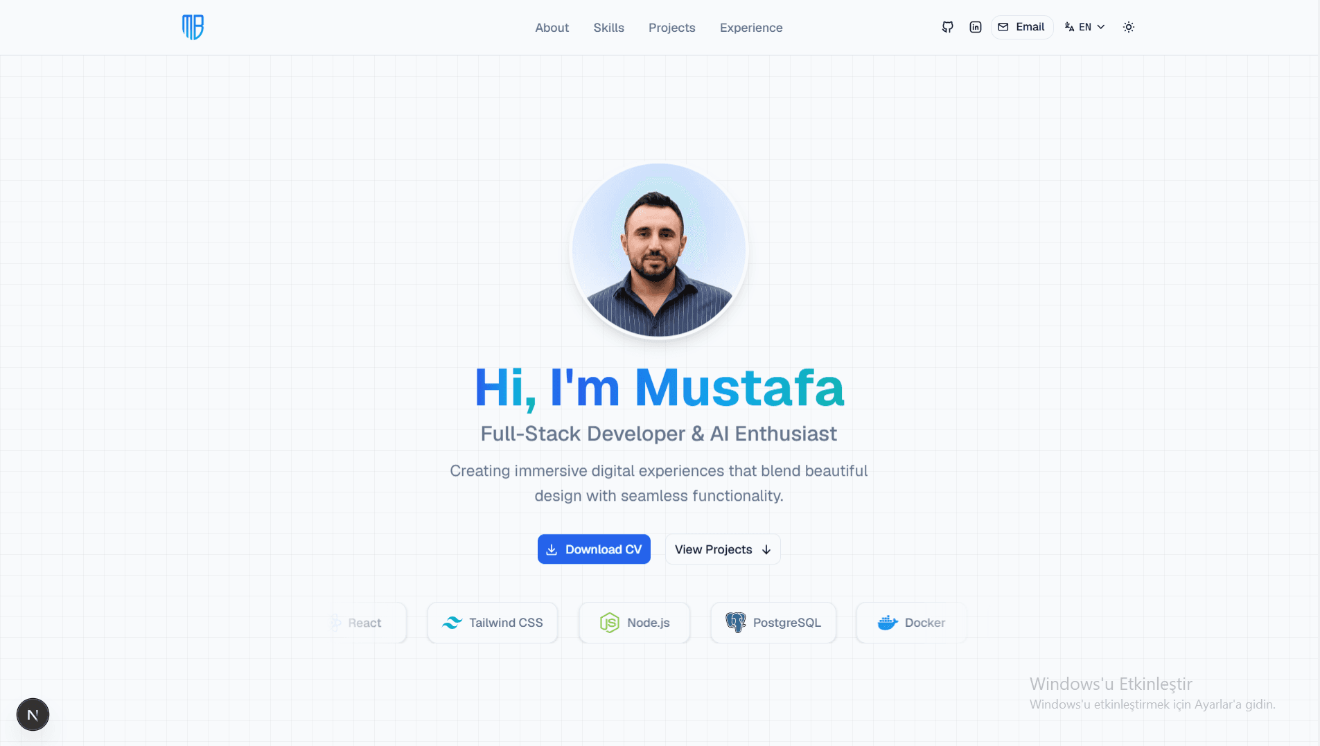 Personal Portfolio project preview 1